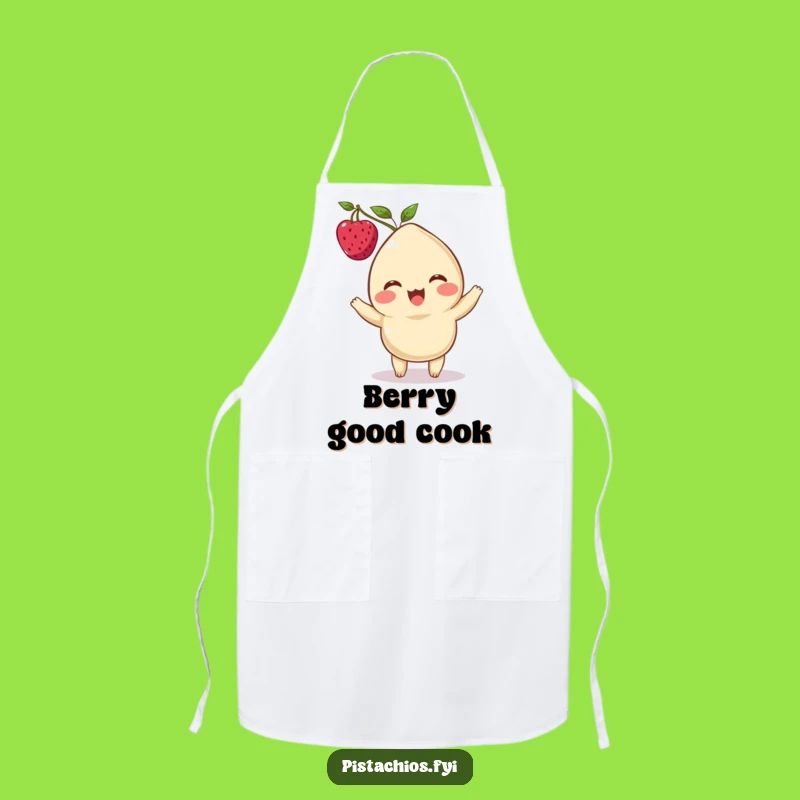 Funny Cashew Apron: Delighted Berry Balancer, Kitchen Whimsy & Fun Gift