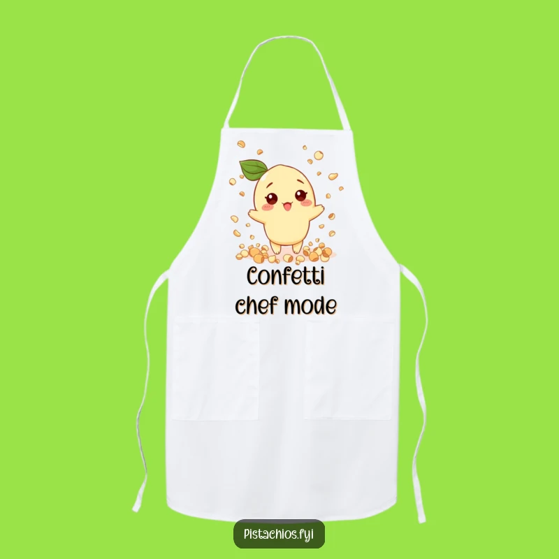 Funny Pistachio Apron: Nut Confetti Party Chef
