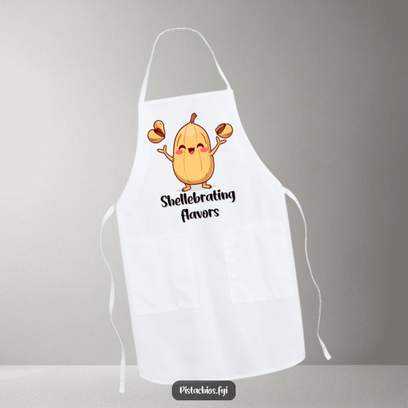 Funny Apron: A playful nut character performing an impressive juggling act with shells, designed for chefs who love fun and skill.