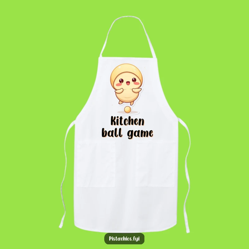 Funny Pistachio Apron: Ball Bouncing Shell Chef
