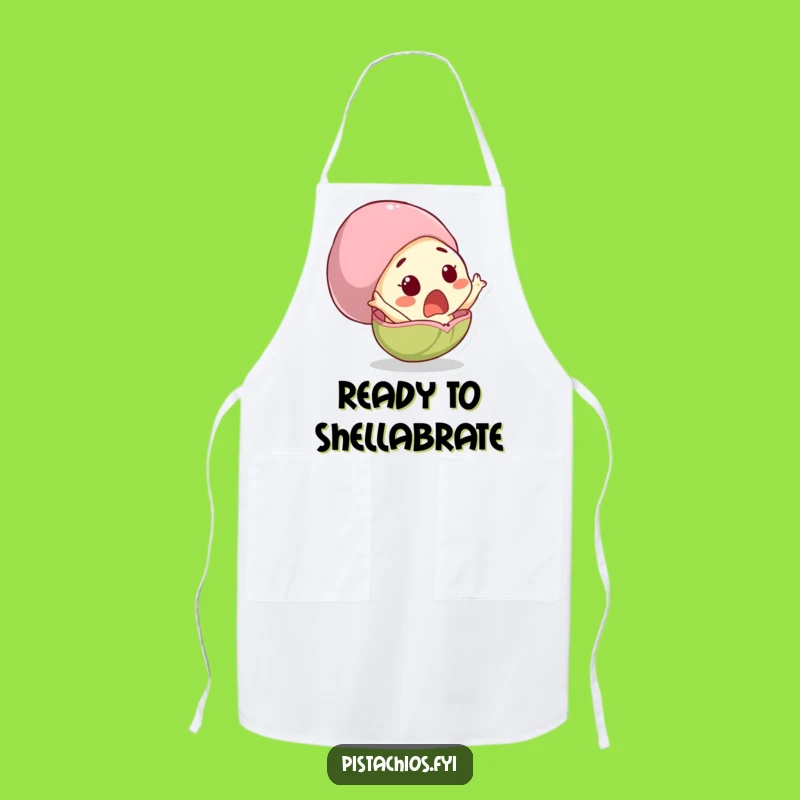 Funny Surprised Pistachio Apron, Hilarious Nutty Chef Character Gift