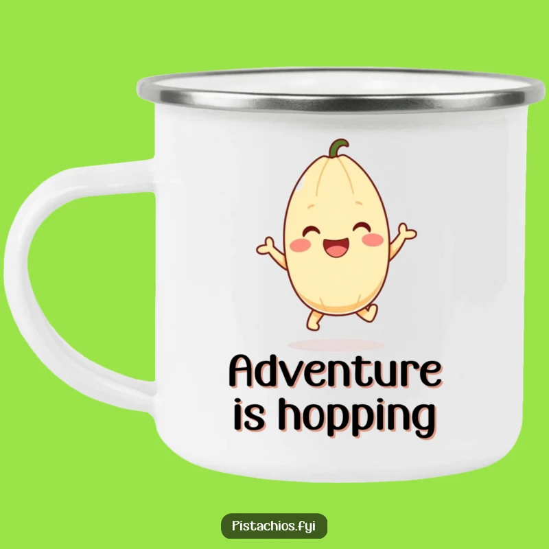 Funny Pistachio Hop Camping Mug: Adventure Fuel and a Hilarious Gift!