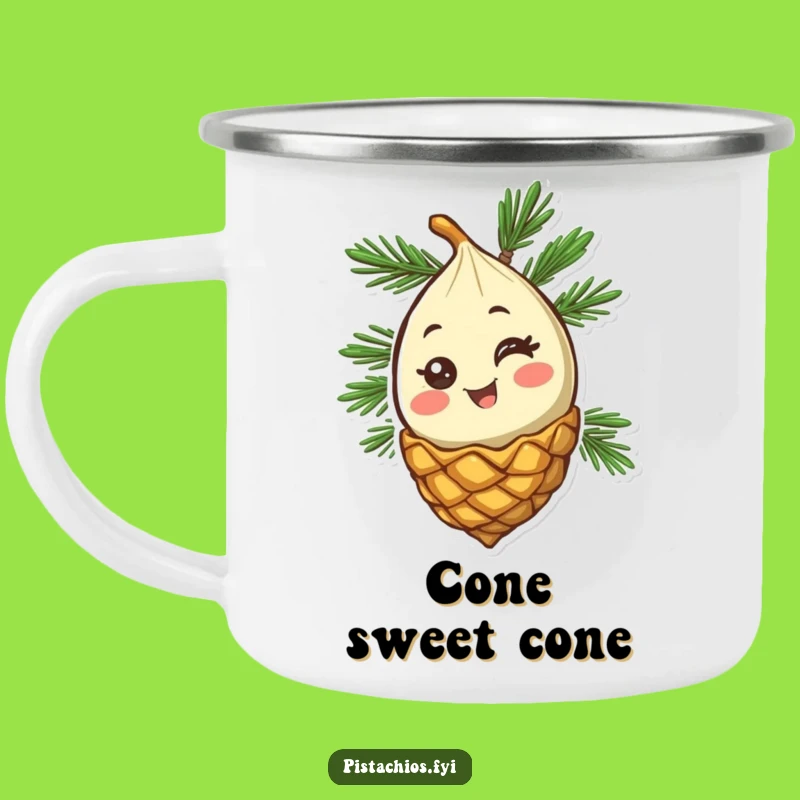 Funny Pine Nut Camping Mug - Winking Humor for Outdoor Fun