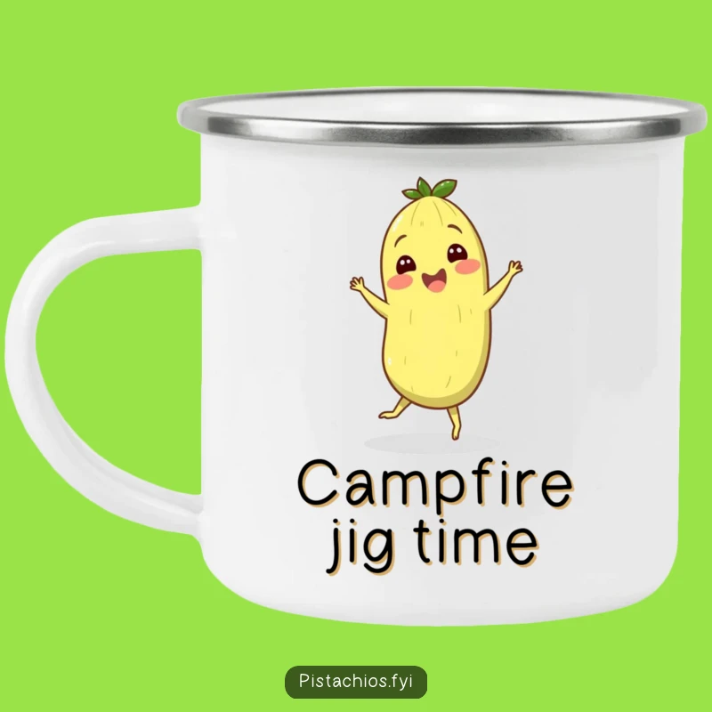 Durable Funny Pistachio Jig Camping Mug: Cheerful Nutty Drinkware