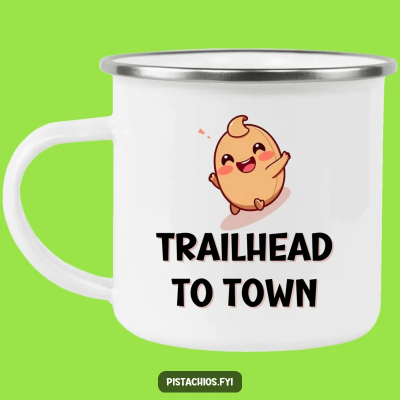 Funny Hazelnut Camping Mug: Giggling Character Rolling Downhill - Adventure Gift!