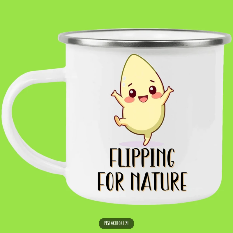 Funny Pistachio Cartwheel Camping Mug: Adventure Fuel and a Hilarious Gift!