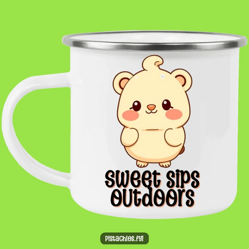 Outdoor Funny Macadamia Shy Smile Camping Mug - Sweet Adventure, Best Funny Gift