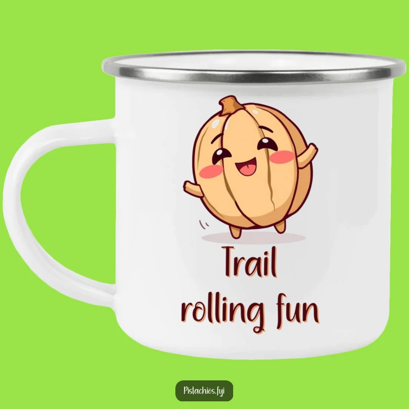 Funny Walnut Camping Mug: Giggling Joy, Hilarious Nutty Outdoor Gift