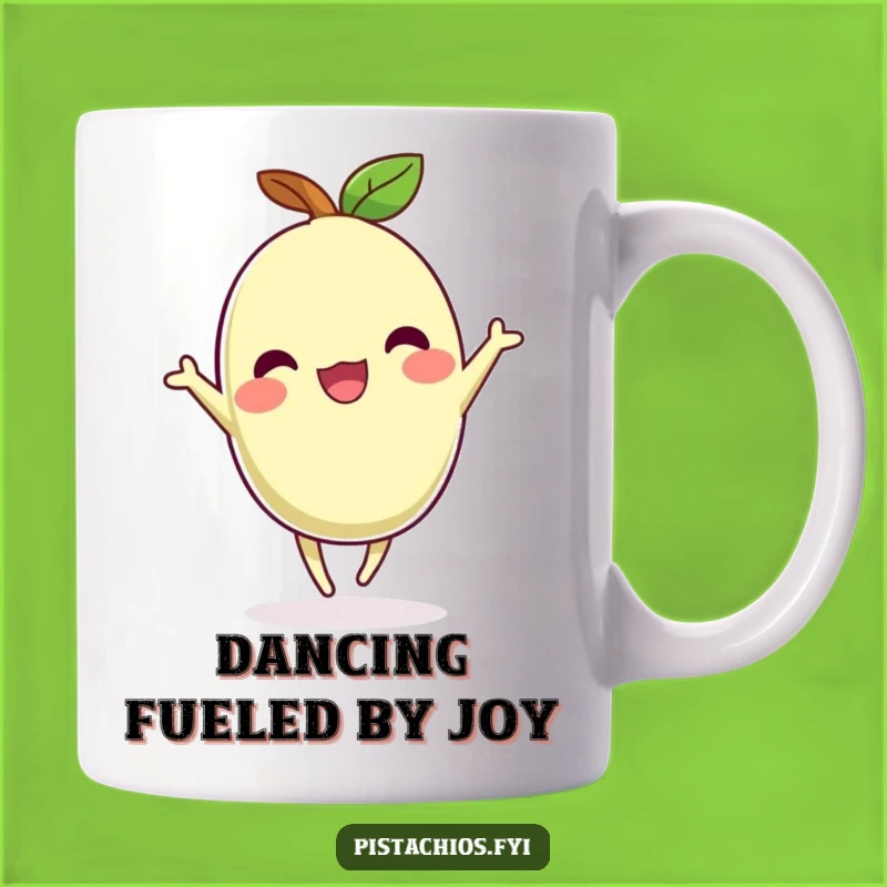Funny Dancing Pistachio Mug: Joyful Moves, Hilarious Gift Idea