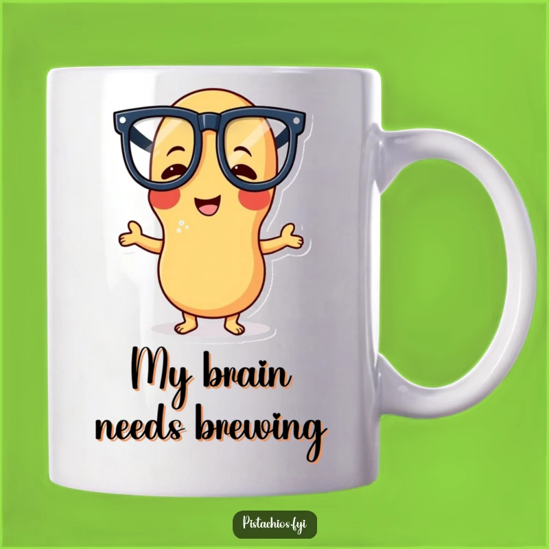 Funny Giggling Peanut Mug: Silly Glasses Character Perfect for Coffee Lovers Gift