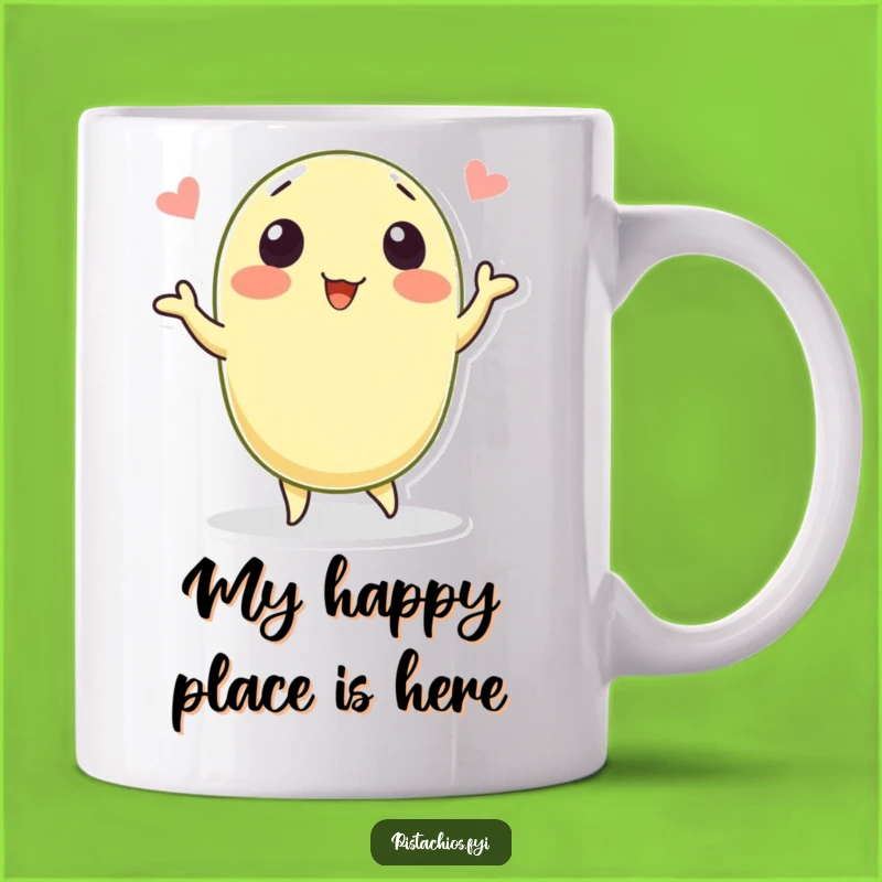 Funny Happy Pistachio Character Dancing Mug: The Perfect Hilarious Gift for Nut Lovers