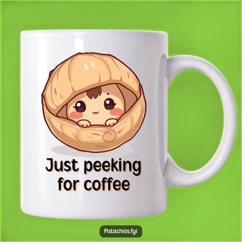 Funny Hazelnut Peeking Mug - A Hilarious Nutty Character Gift Idea