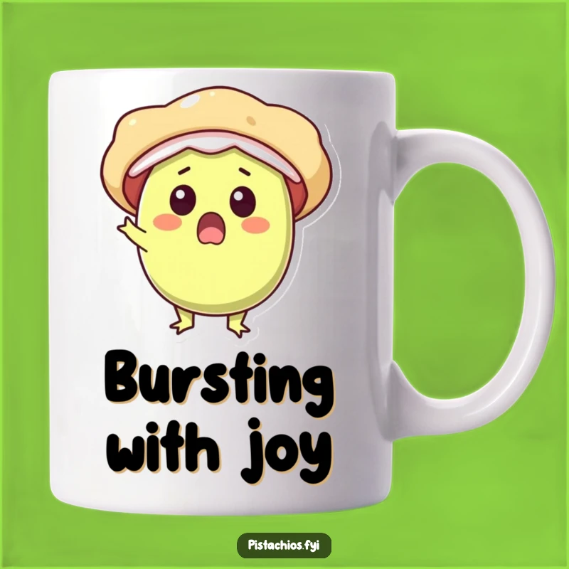 Funny Surprise Pistachio Pop Mug - Delightful Character Gift