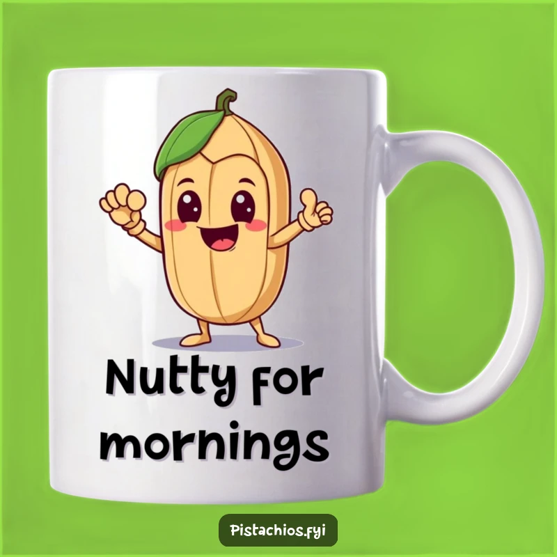 Funny Hero Brazil Nut Mug: A Delighted Nut's Bold Pose for a Perfect Funny Gift