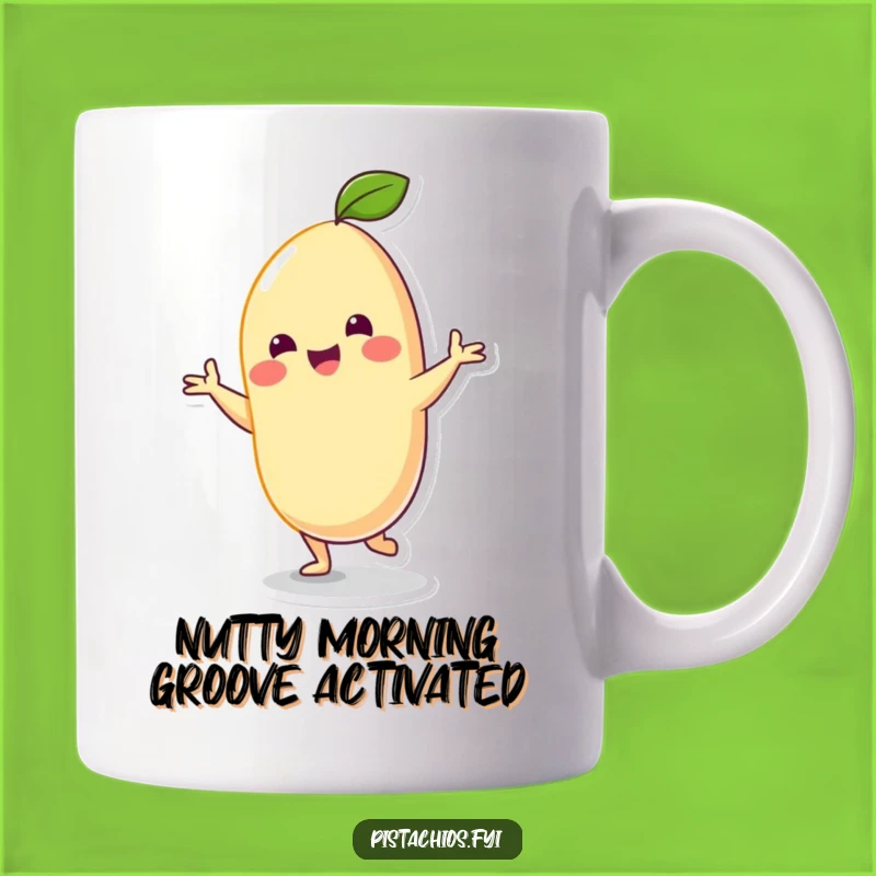 Funny Cashew Dancer Mug: A Cheerful Character's Silly Dance for Coffee Lovers