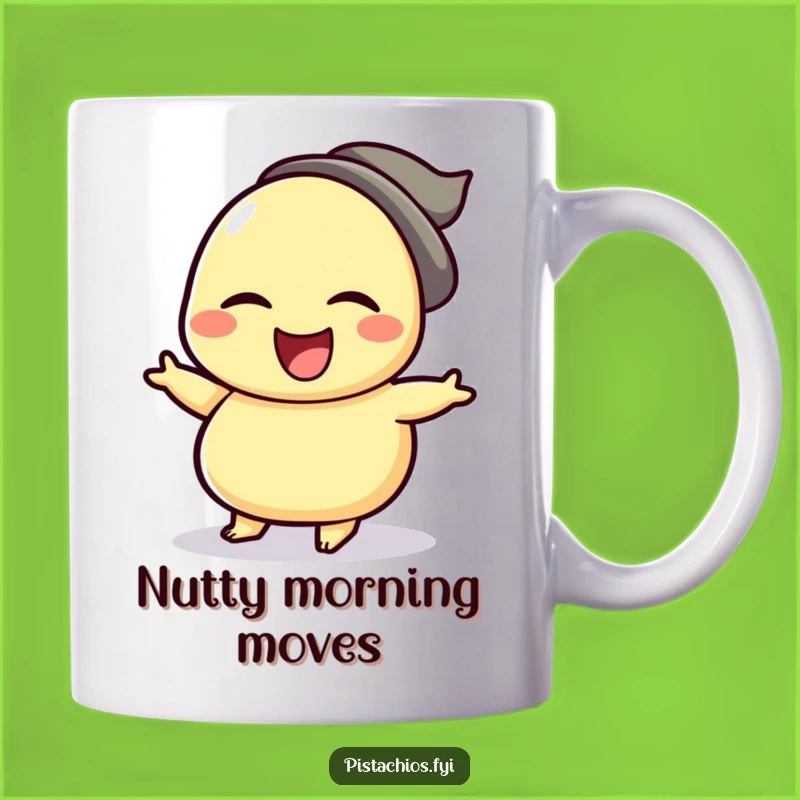 Funny Cashew Jig Mug: A Winking Nut's Celebration Dance - Perfect Gift!