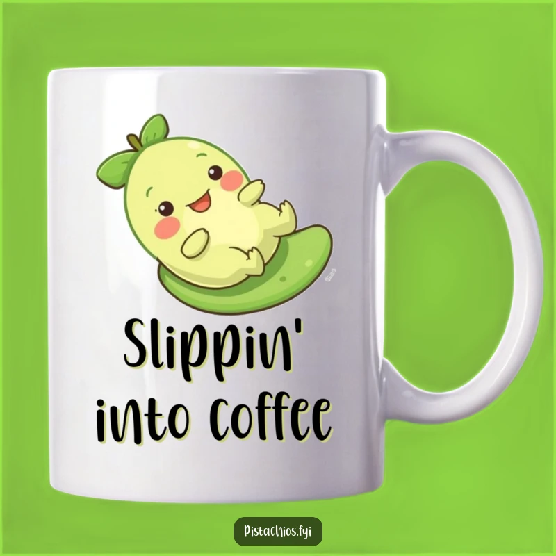 Funny Gleeful Pistachio Slide Mug: A Hilarious Gift for Fun Lovers