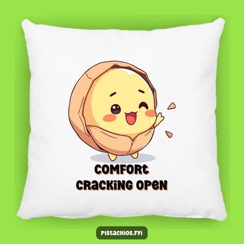 Funny Surprised Pistachio Pillow: Cuddle Up with Hilarious Crackling Comfort