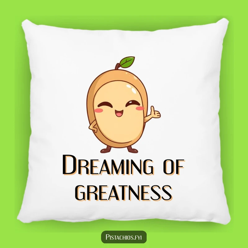 Funny Winking Nut Pillow: Cozy Comfort, Confident Nut Character Accent