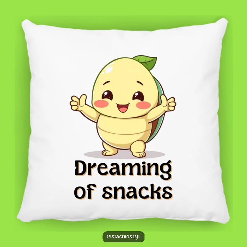 Funny Pistachio Triumph Pillow: Cozy and Hilarious Comfort Accent