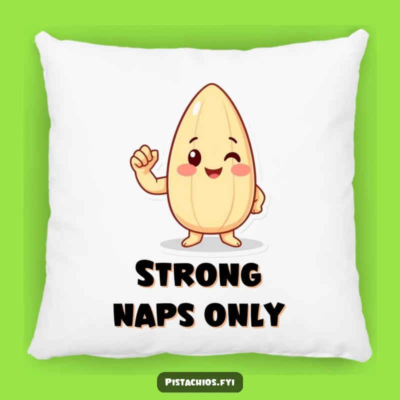 Funny Almond Flexing Pillow - Cozy Strong Cartoon Cushion