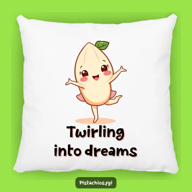 Funny Almond Pirouette Pillow: Cozy Graceful Nut's Dance - Comfy Gift!