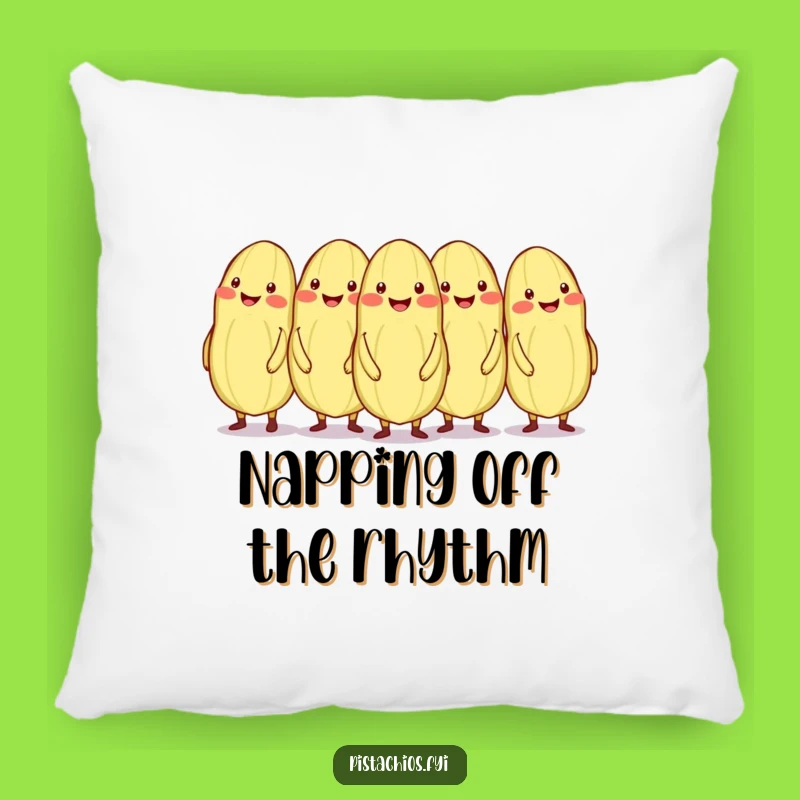 Funny Conga Line Pistachios Pillow: Snuggle Up with Nutty Fun