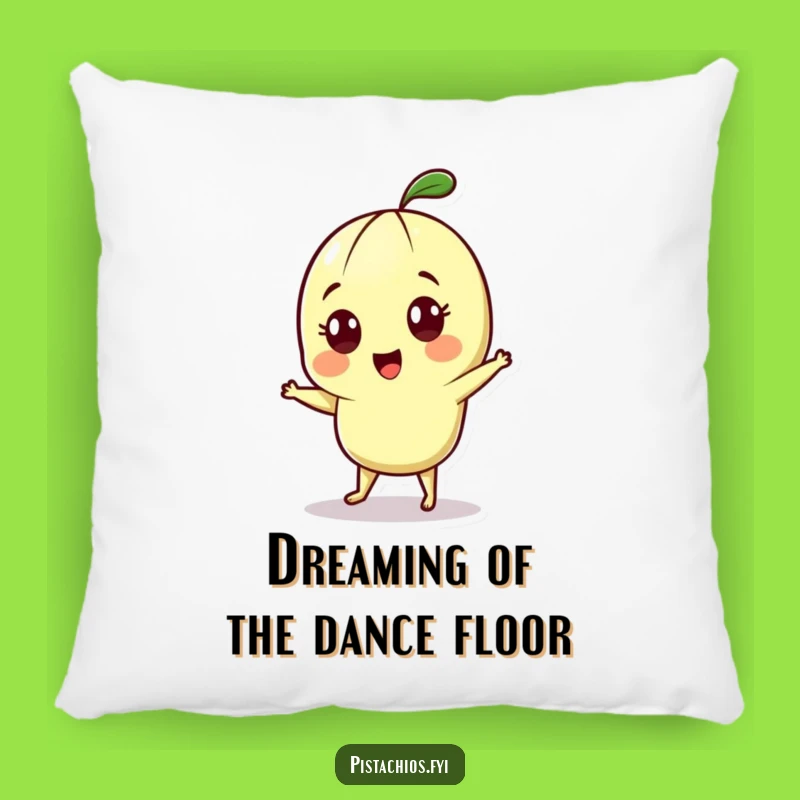 Funny Dancing Pistachio Pillow - Cheerful Character Comfort Gift