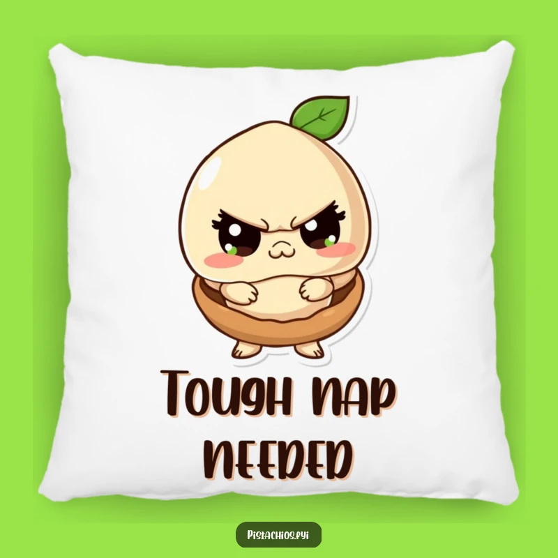 Funny Macadamia Tough Guy Pillow: Cozy Shell, Bold Style - Comfy Gift!