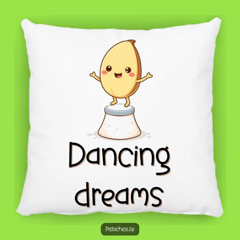 Funny Pistachio Nut Dancing Pillow - Cozy and Hilarious Accent Pillow