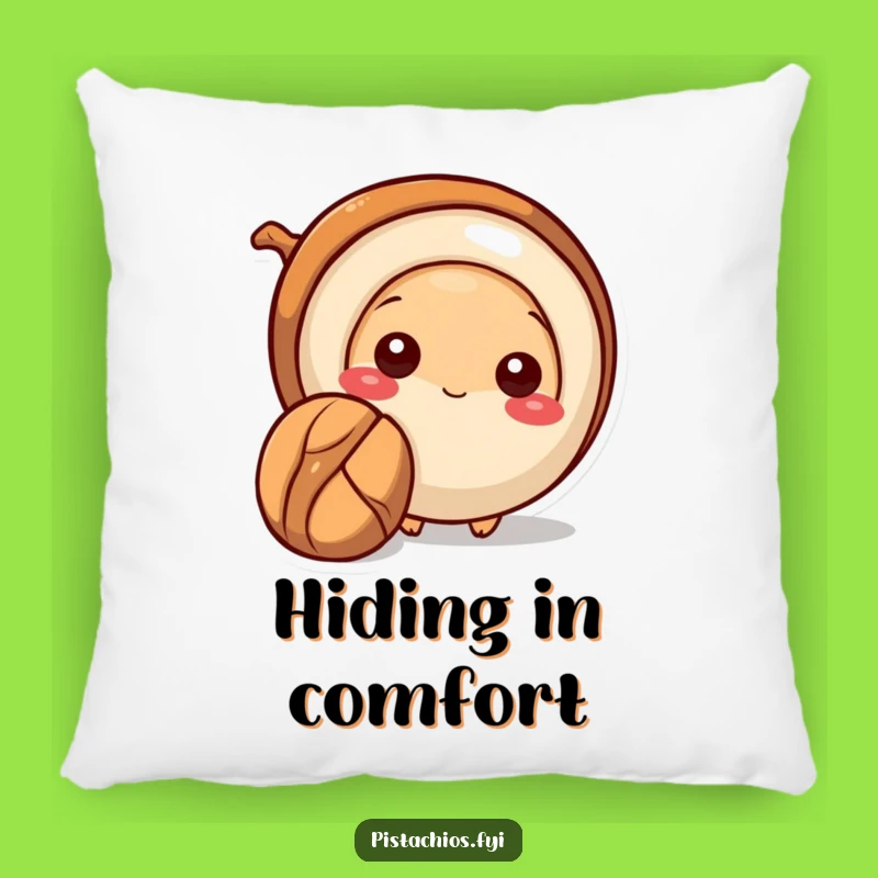 Funny Pecan Pillow - Cozy Hideaway Comfort - Quirky Home Decor