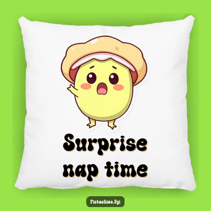 Funny Surprise Pistachio Pillow - Delightful Character Comfort