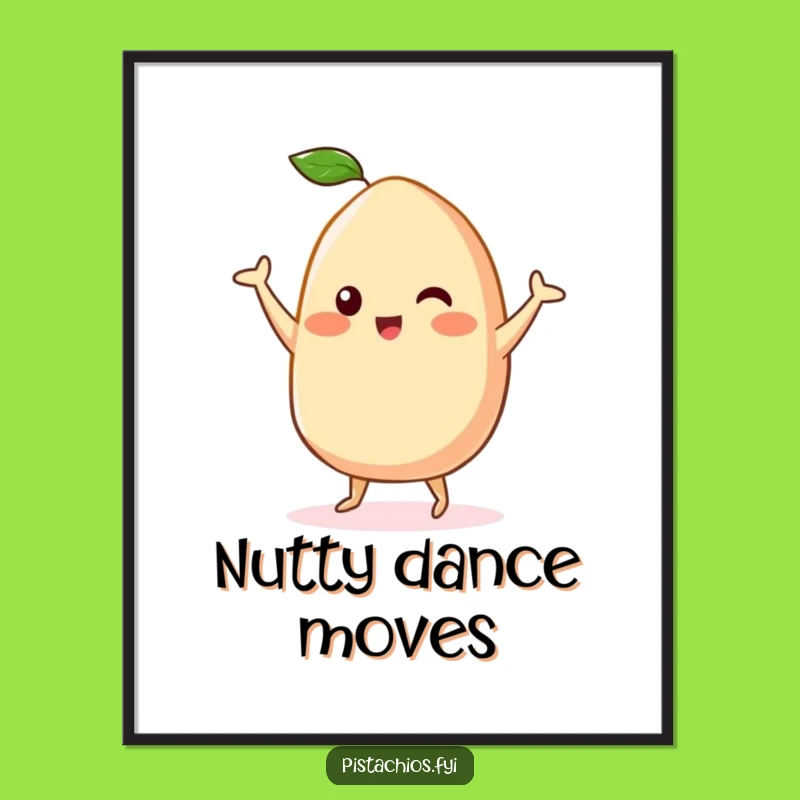 Funny Kawaii Cashew Digital Art - Happy Dance for Instant Joy