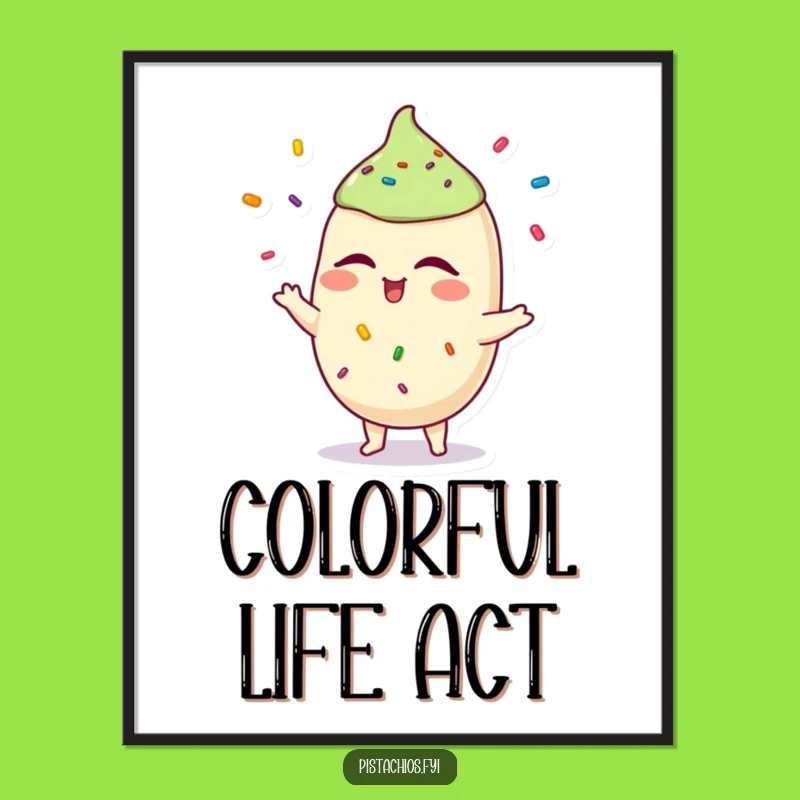Funny Pistachio Juggling Digital Print: Instant Fun and a Hilarious Gift!