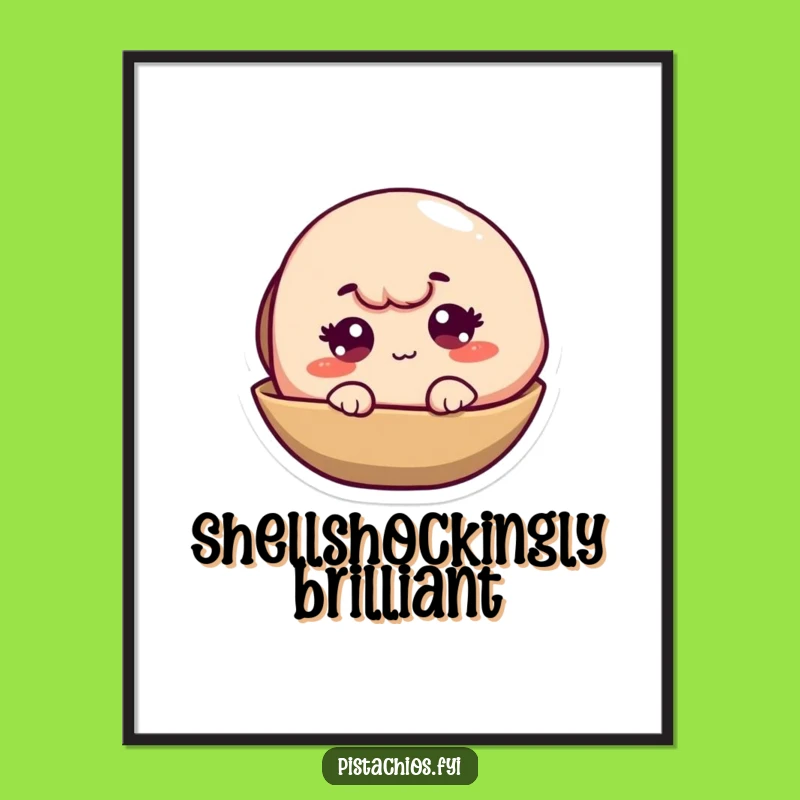 Funny Winking Pistachio Shell Digital Art: Instantly Add Sly Humor