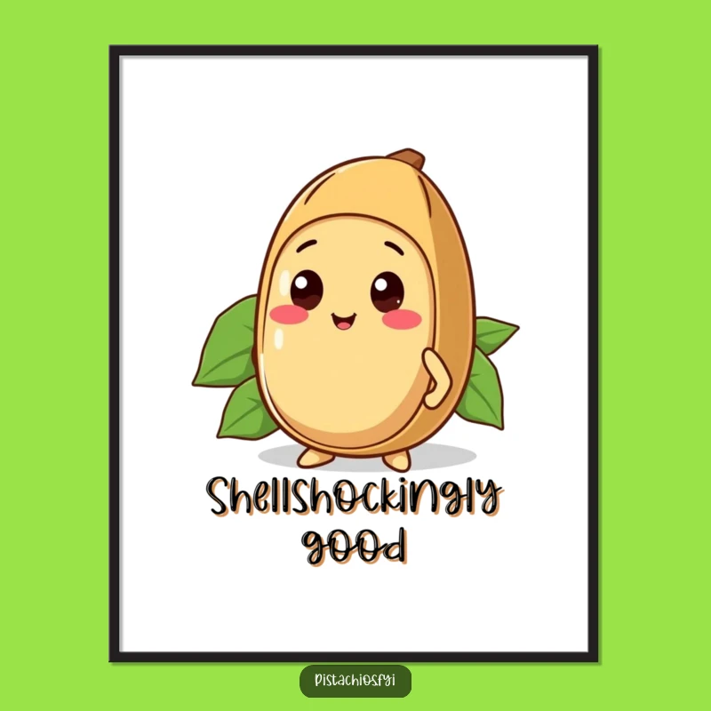 Funny Kawaii Brazil Nut Digital Art: Proud Shell Instant Download - Bold Decor