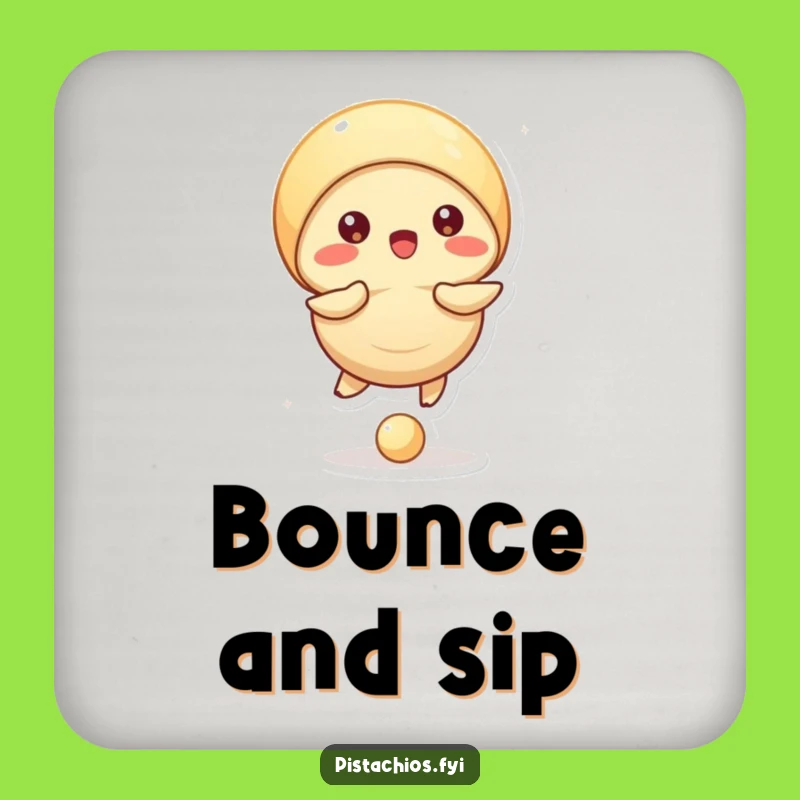 Funny Pistachio Coaster: Bouncing Ball Shell Game