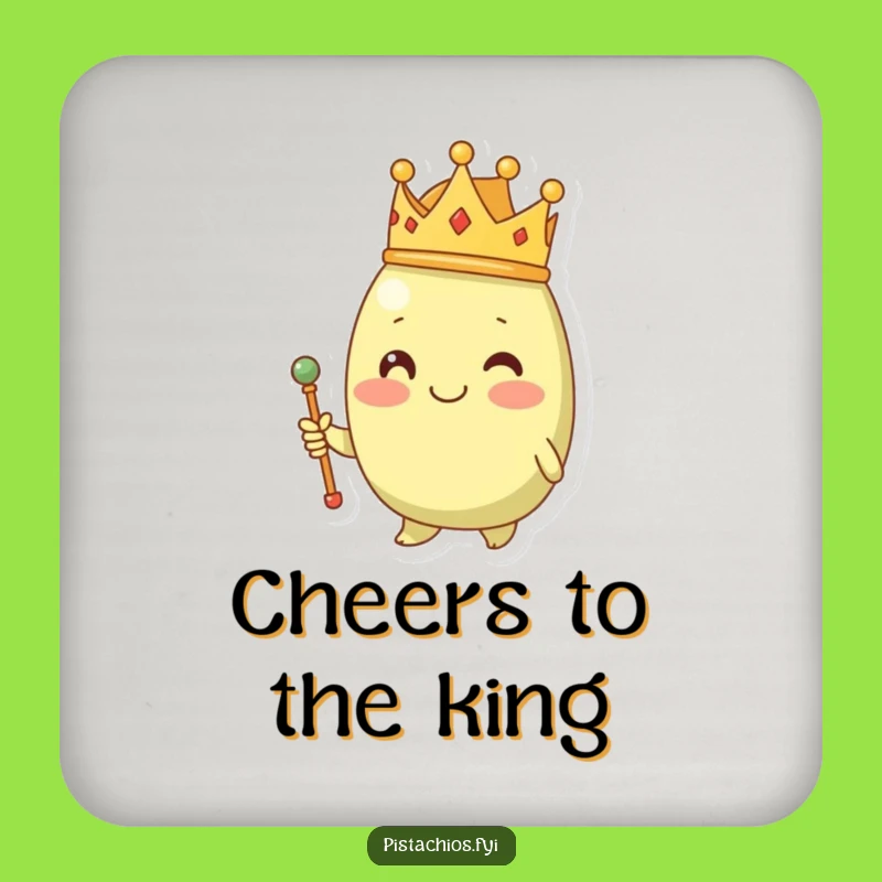 Funny Royal Pistachio Drink Coaster: Protect Your Throne, A Regal Funny Gift