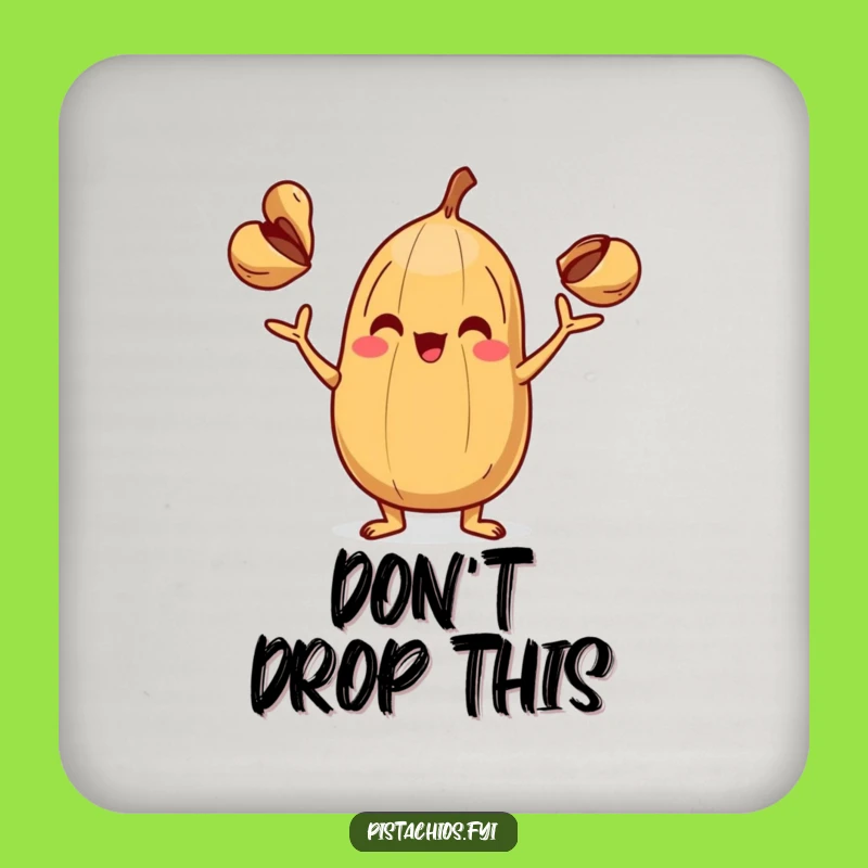 Funny Juggling Nut Coaster - Skillful Nut Character Protection, Whimsical Funny Gift for Tables