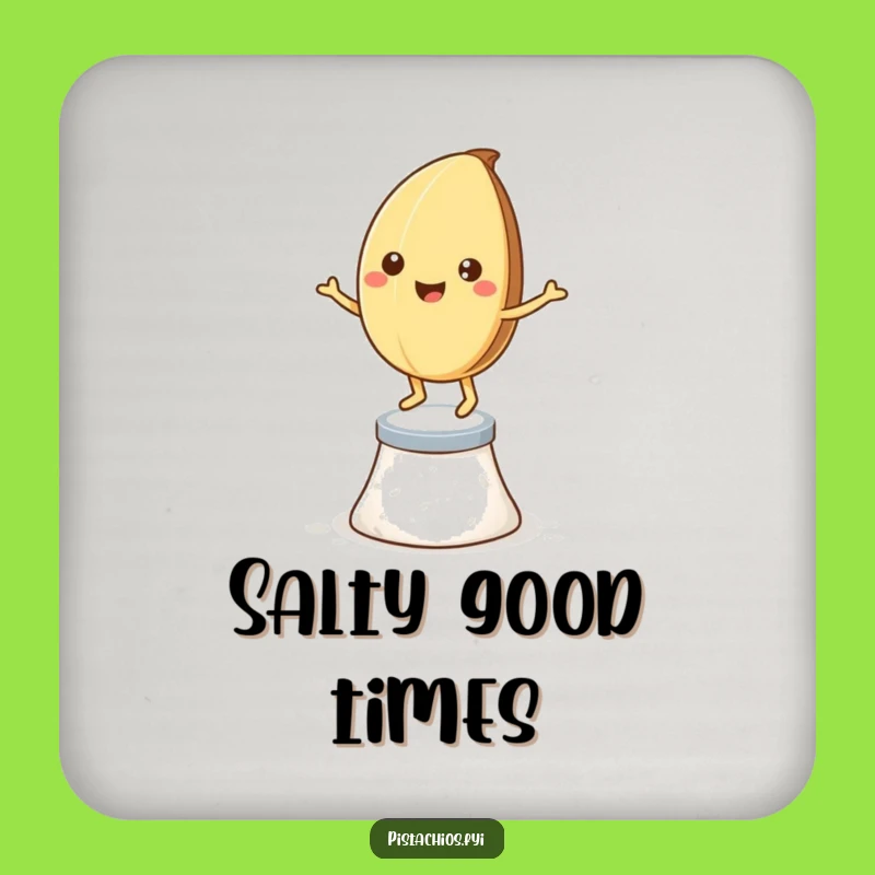 Funny Pistachio Nut Dancing Drink Coaster - Hilarious Bar Decor for Nut Lovers