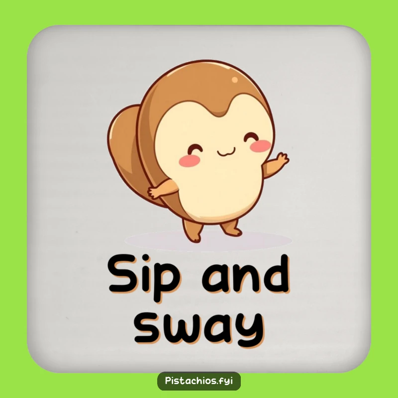 Funny Dancing Hazelnut Drink Coaster: Protect Your Dance Floor, A Fun Funny Gift