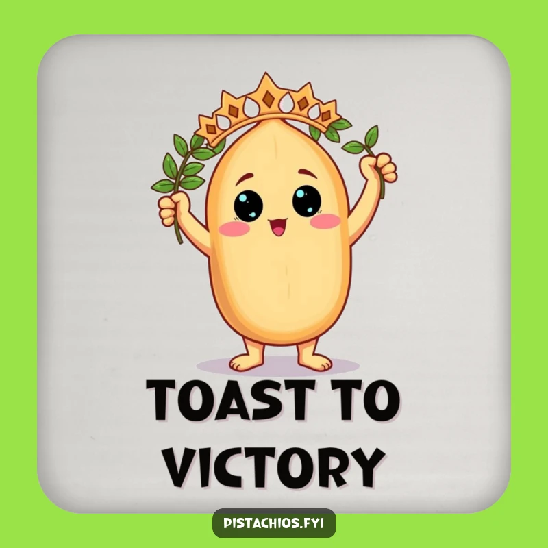 Funny Victorious Nut Coaster - Champion Nut Character Protection, Chic Funny Gift for Tables