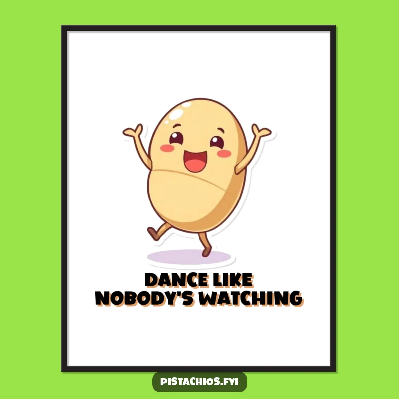 Funny Nutty Dance Poster - Cheerful Wall Art & Perfect Fun Gift