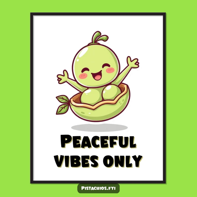 Funny Pea Pod Bounce Poster: Cheerful and Hilarious Wall Art