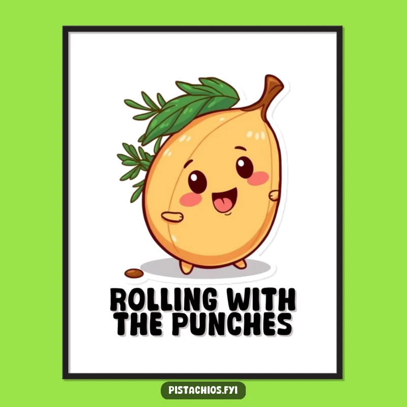 Funny Pine Nut Escape Poster - Playful Nutty Art, Excellent Funny Gift