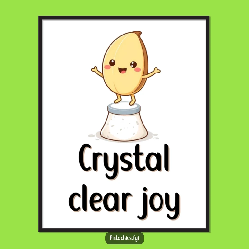 Funny Pistachio Nut Dancing Poster - Hilarious Art for Kitchens and Bars