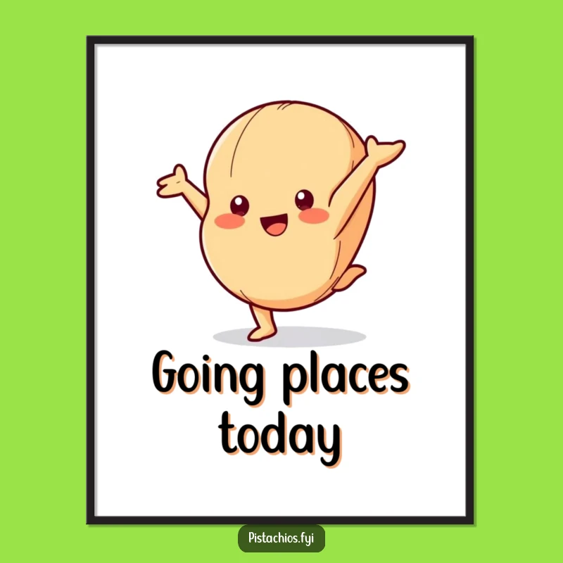 Funny Macadamia Nut Poster - Cartwheel Acrobatics, Hilarious Art!