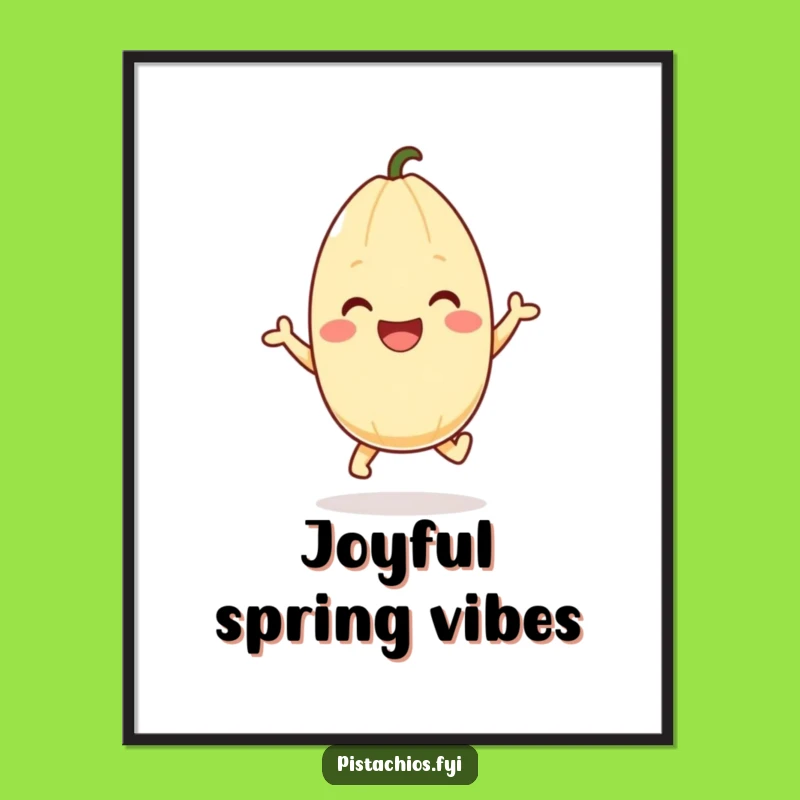 Funny Pistachio Hop Poster: Cheerful Wall Art and a Hilarious Gift Idea!