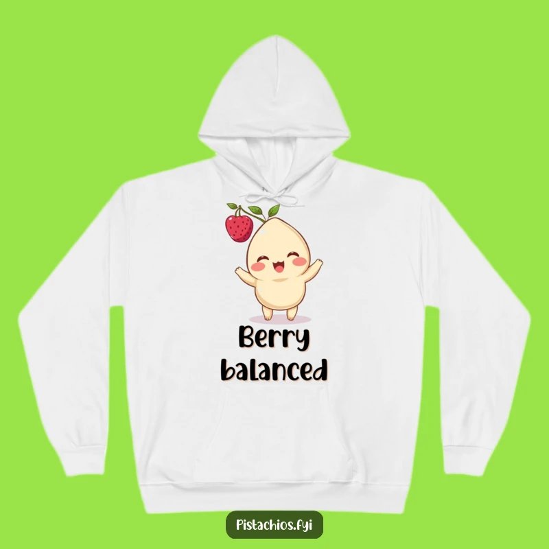 Funny Cashew Hoodie: Delighted Berry Balancer, Cozy Character Sweatshirt Gift