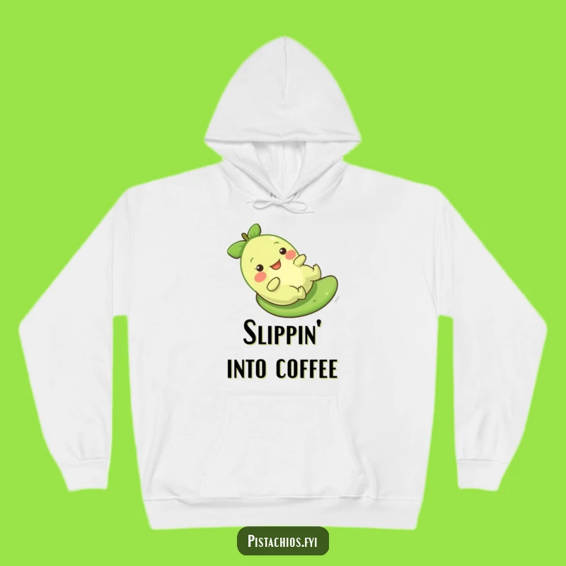 Cozy Funny Gleeful Pistachio Slide Hoodie: Warmth Meets Whimsical Joy